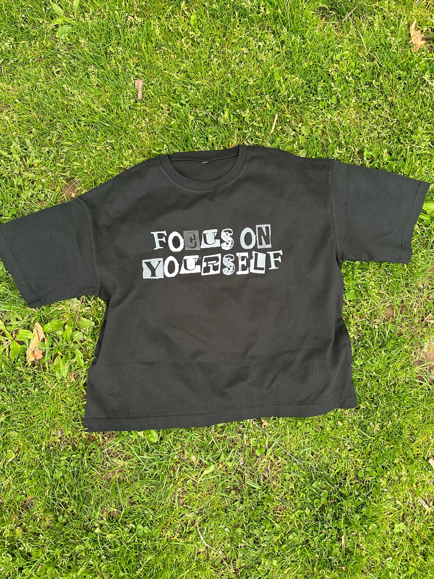 "Focus on Yourself" Cropped Tee